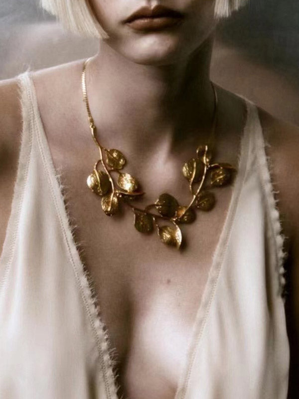 Leaves Shape Solid Color Necklaces Accessories