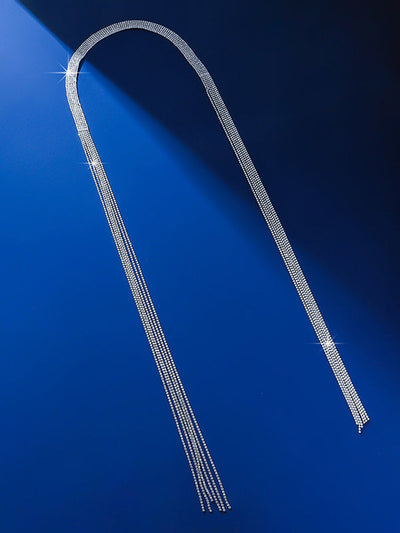 Rhine Stones Tasseled Necklaces Accessories