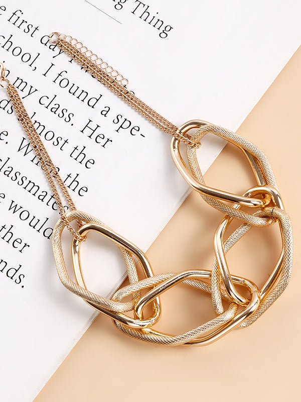 Chains Geometric Solid Color Necklaces Accessories