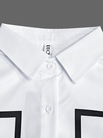 Half Sleeves Loose Buttoned Striped Lapel Midi Dresses Shirt Dress