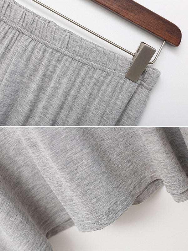 Modal Long Sleeve Split-Side Loose Pajamas Dress