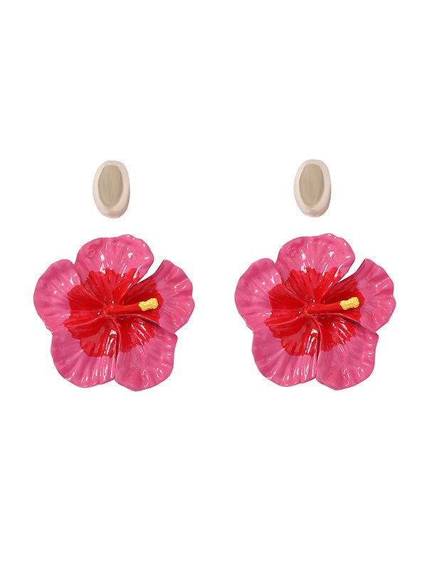Flower Shape Earrings 3Pcs Accessories + Rings Accessories