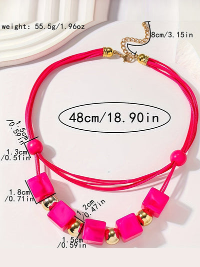 Geometric Layered Necklaces Accessories