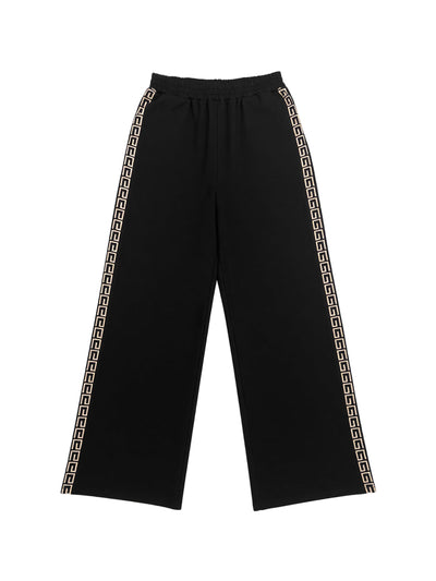 Loose Printed Solid Color Casual Pants Bottoms Trousers