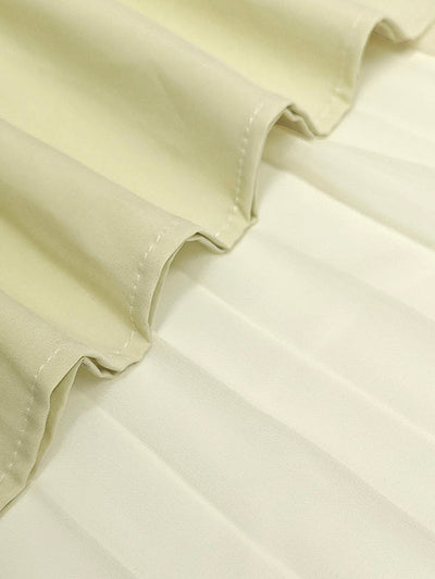 Sleeveless Gauze Pleated Solid Color Split-Joint Boat Neck Evening Dresses Maxi Dresses