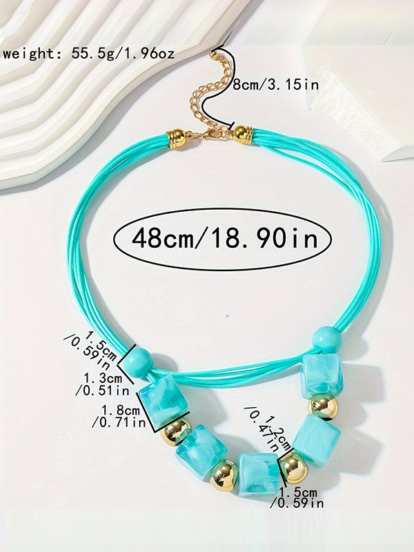 Geometric Layered Necklaces Accessories