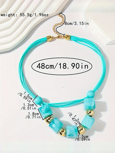 Geometric Layered Necklaces Accessories