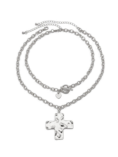 Normcore Chains Double Layered Geometric Necklaces Accessories