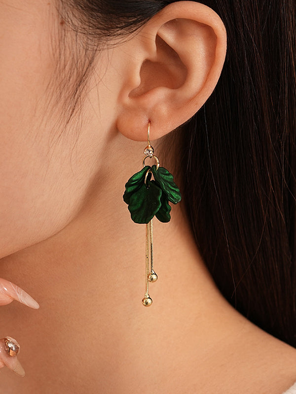 Flower Shape Tasseled Earrings Accessories