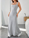 A-Line Loose Solid Color Spaghetti-Neck Maxi Dresses