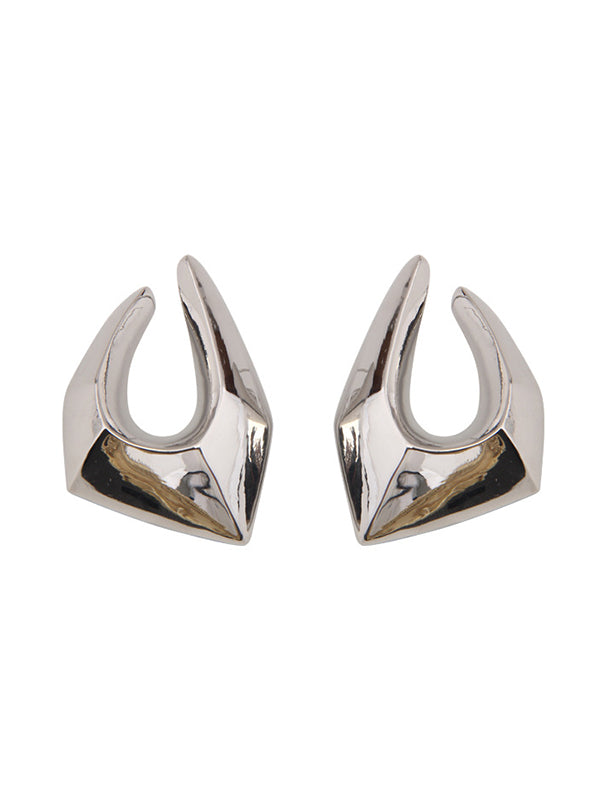 Normcore Geometric Hollow Drop Earrings