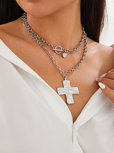 Normcore Chains Double Layered Geometric Necklaces Accessories