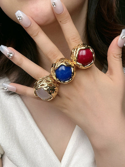 Geometric Shiny Rings Accessories