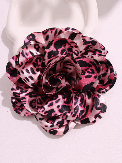 Flower Shape Leopard Brooch