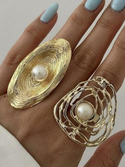 Geometric Hollow Rings Accessories