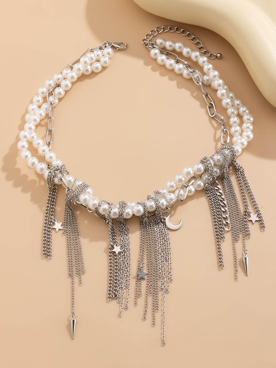 Chains Geometric Tasseled Necklaces Accessories