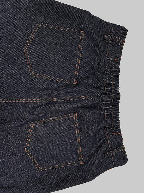 High Waisted Straight Leg Contrast Color Split-Joint Jean Pants Bottoms