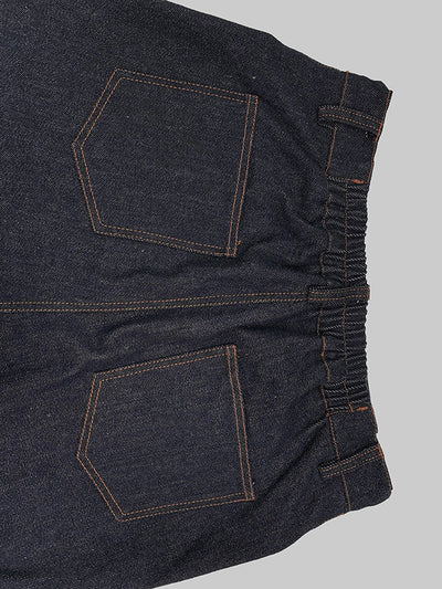 High Waisted Straight Leg Contrast Color Split-Joint Jean Pants Bottoms