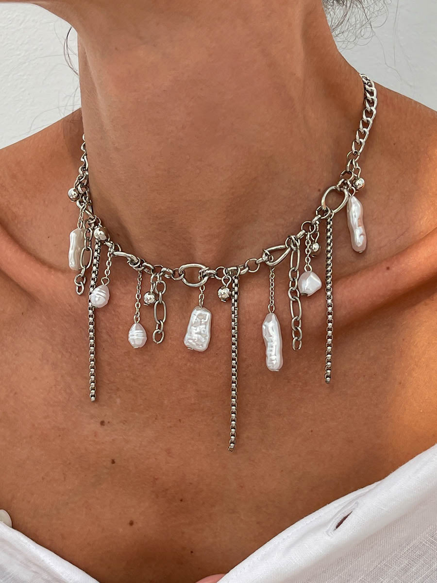 Chains Geometric Tasseled Necklaces Accessories