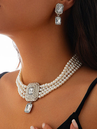 Geometric Drop Earrings Necklaces Accessories