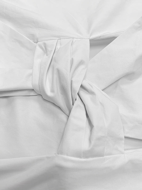 A-Line Loose Knot Solid Color V-Neck Vest Top