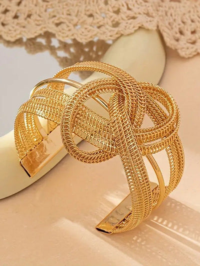 Chains Geometric Interlace Layered Bracelet Accessories