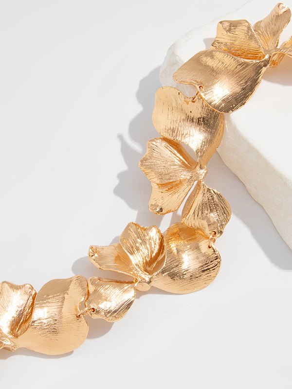 Flower Print Solid Color Necklaces Accessories