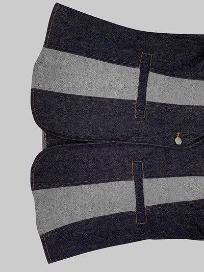 Long Sleeves Loose Contrast Color Split-Joint Deep V-Neck Jackets Outerwear