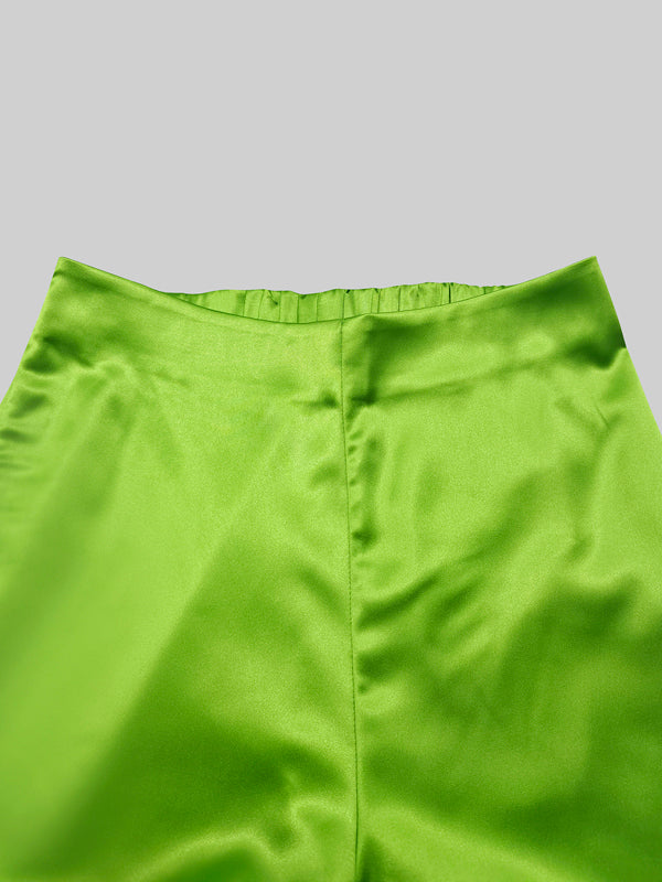 High Waisted Wide Leg Solid Color Split-Joint Pants Trousers