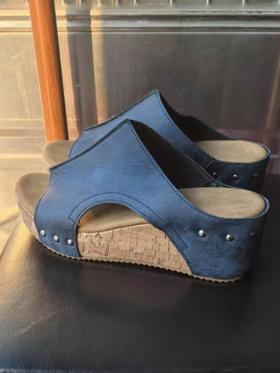 Hollow Peep Toe Slippers