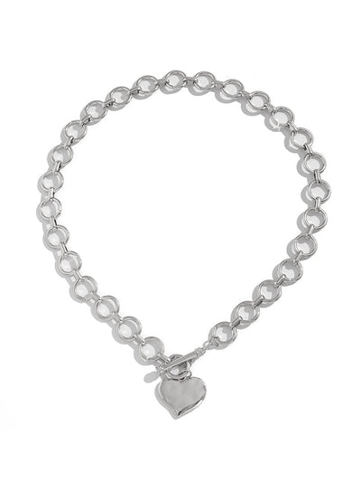 Normcore Chains Geometric Heart Shape Necklaces Accessories
