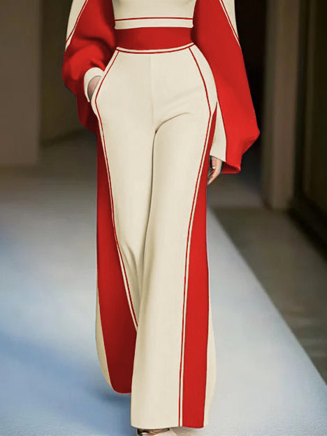 Loose Wide Leg Striped Casual Pants Bottoms Trousers