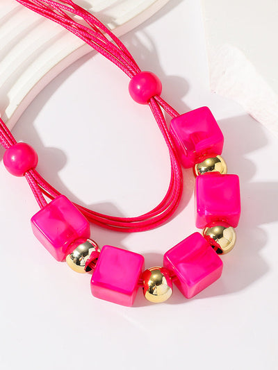 Geometric Layered Necklaces Accessories