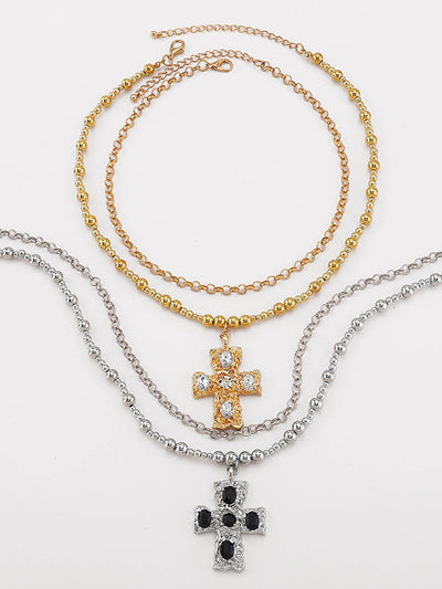 Geometric Layered Necklaces Accessories