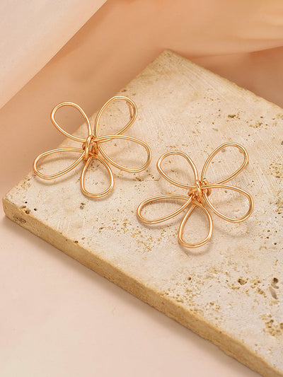 Flower Shape Geometric Earrings Accessories