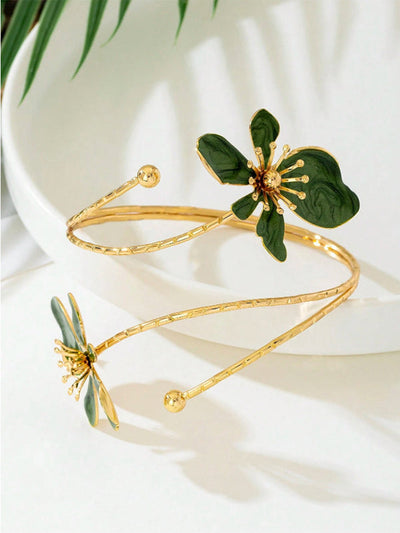 Adjustable Flower Shape Hollow Armlet Accessories