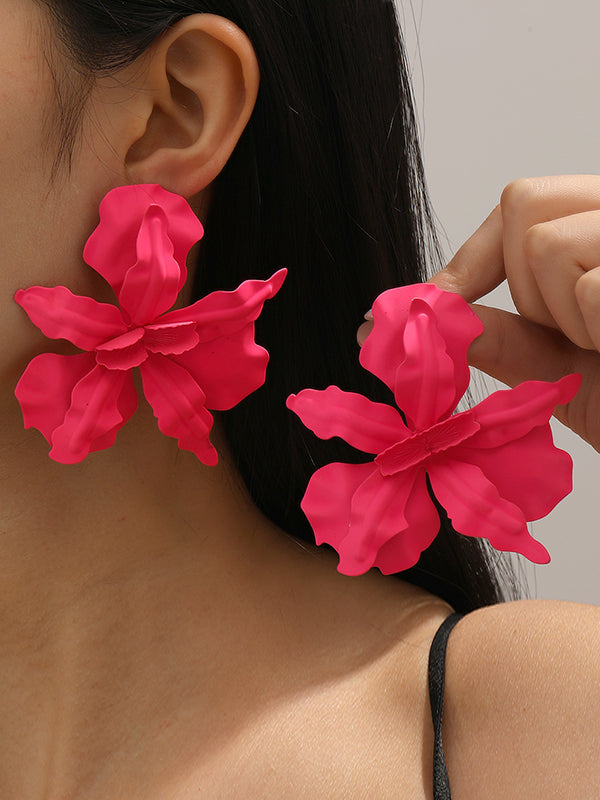 Flower Shape Drop Earrings