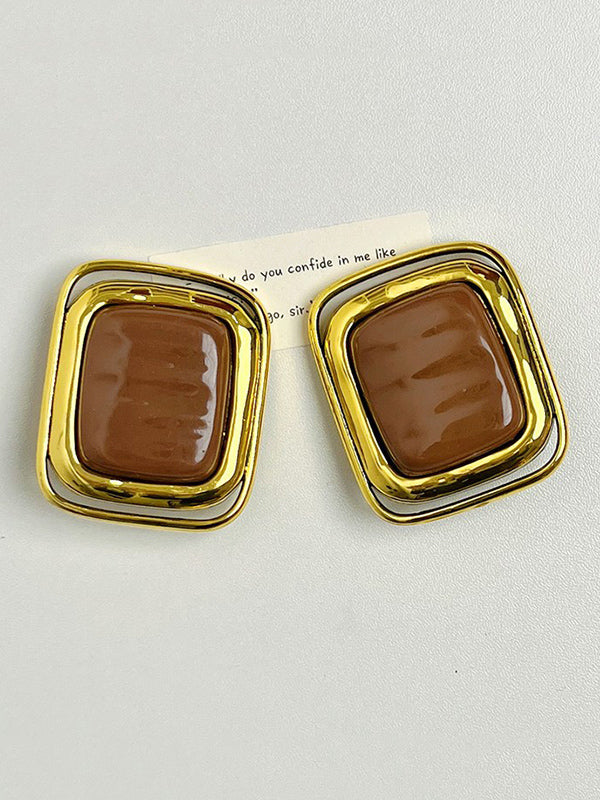 Geometric Shiny Earrings Accessories