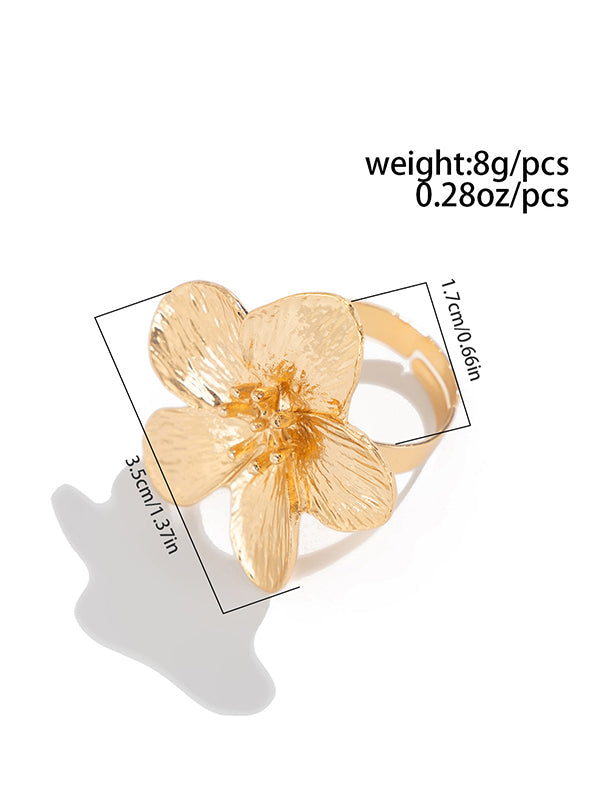Flower Shape Geometric Rings Accessories