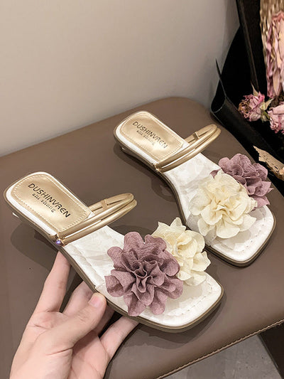 Flower Shape Open Toe Split-Joint Sandals