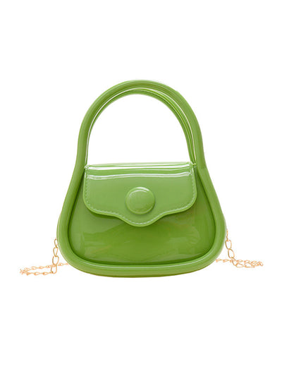 Chains Solid Color Crossbody Bags Satchels