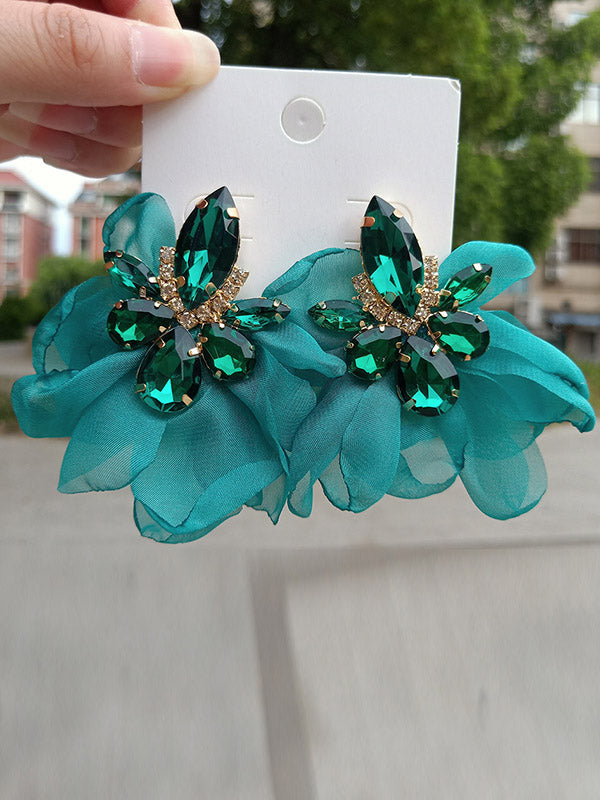 Flower Shape Drop Earrings