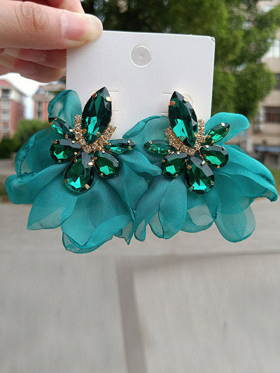Flower Shape Drop Earrings