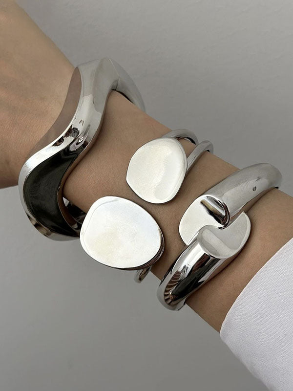 Geometric Hollow Solid Color Bracelet Accessories