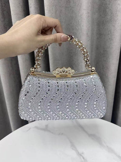 Lock Rhine Stones Shiny Evening Bags & Clutches Mini Bags