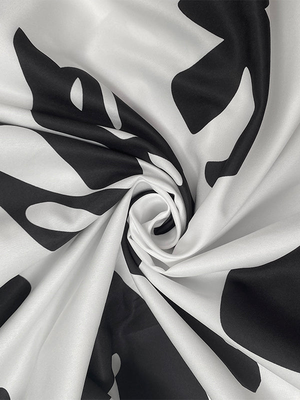 A-Line Long Sleeves Buttoned Contrast Color Tied Waist Notched Collar Maxi Dresses Shirt Dress