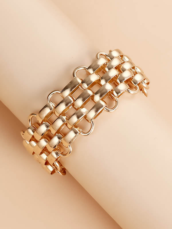 Hollow Solid Color Split-Joint Bracelet Accessories