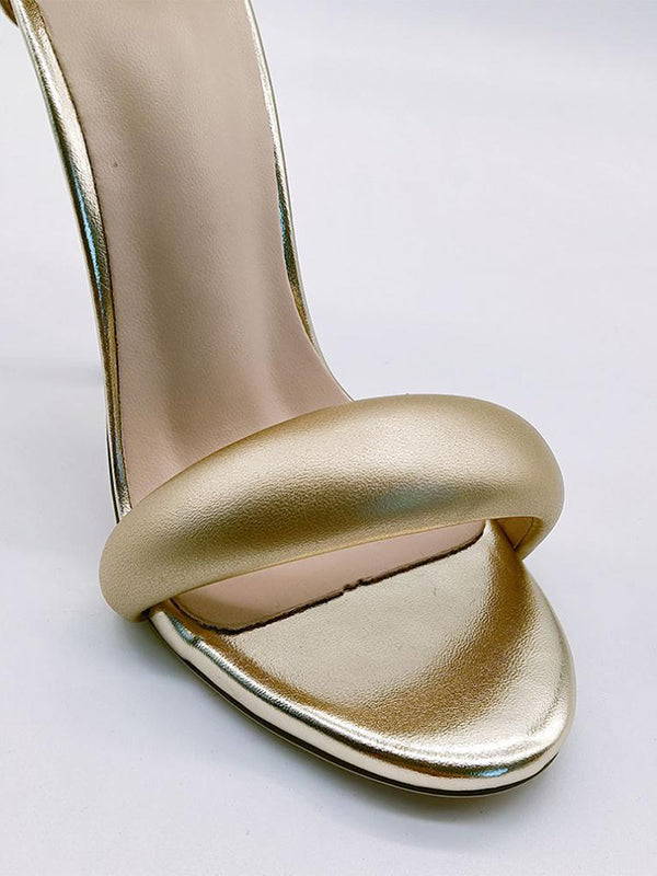 Open Toe Shiny Zipper Pumps Sandals