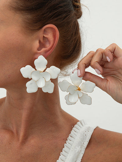 Flower Shape Drop Earrings