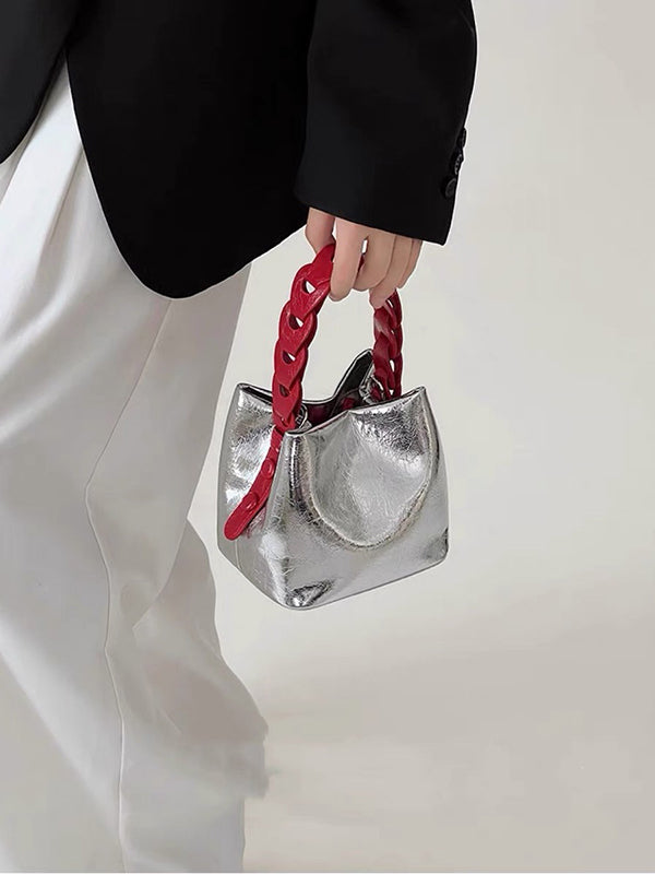 Shiny Split-Joint Mini Bags Shoulder Bags